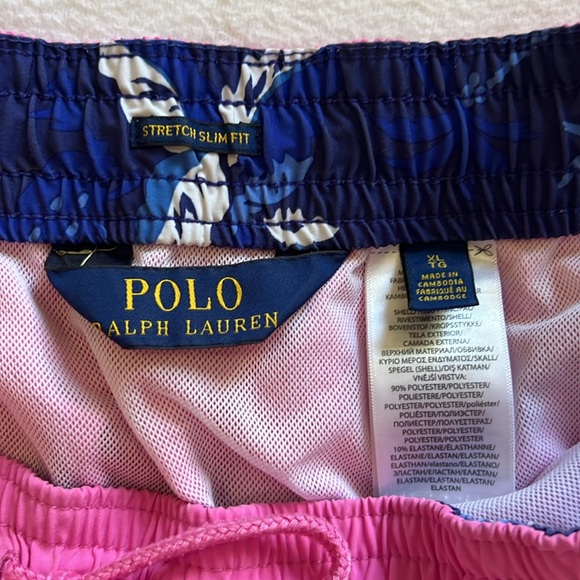 Men’s Pink Polo Ralph Lauren Swim Trunks - Picture 3 of 5